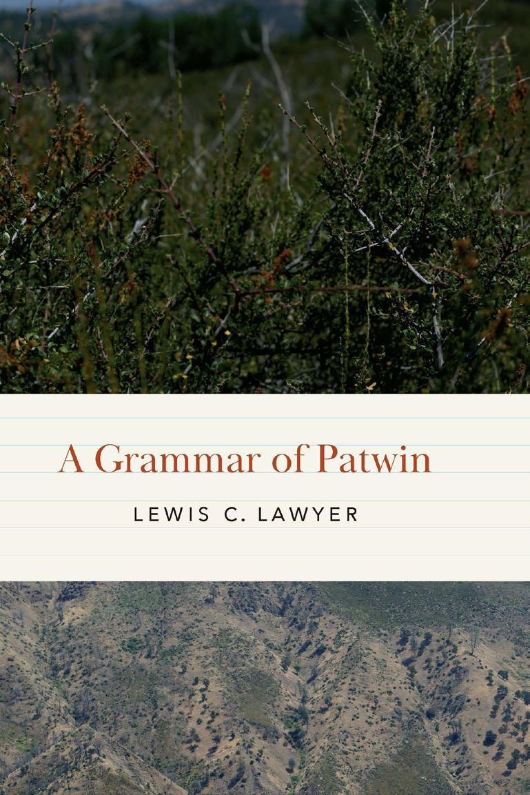 Book cover: A Grammar of Patwin by Lewis C. Lawyer